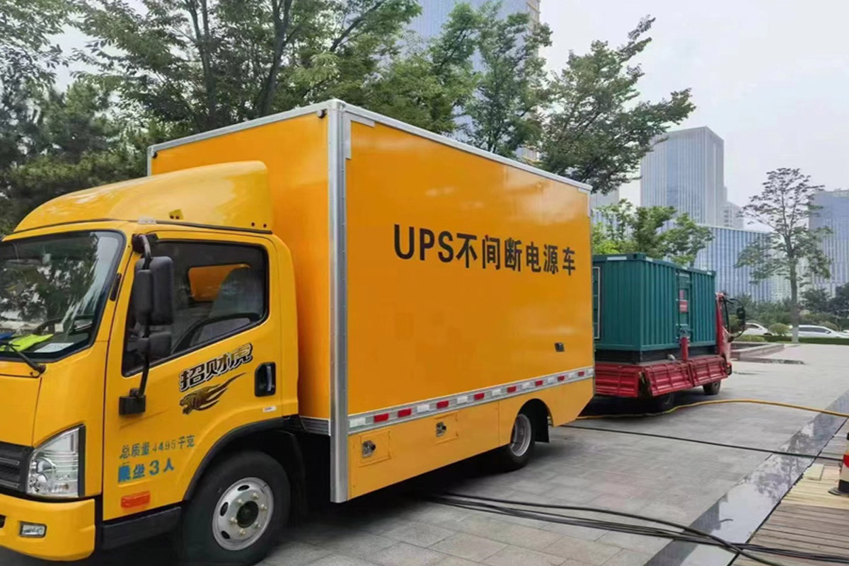 浑江发电机租赁施工现场